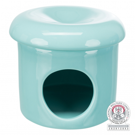 Custi si Accesorii - Casuta Ceramica, 12 x 10cm Turcoaz, 61361