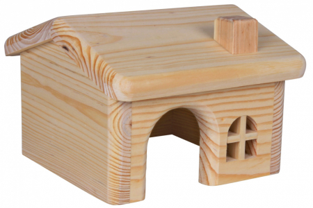 Custi si Accesorii - Casuta Pentru Hamsteri, Lemn, 15x11x15 cm, 61251