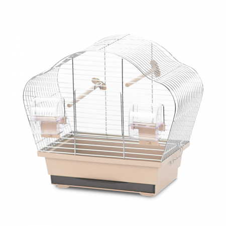 Colivii pentru Pasari - (-10%) Colivie Natural Beta Mini, 36.5x20x34cm, Bej/Zinc, L11668