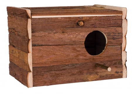 Accesorii pentru Pasari - Cuib Pentru Nimfe, Din Lemn De Scoarta, 30x20x20 cm, 5633