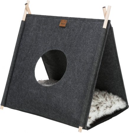 Accesorii pentru Pisici - Cort Elfie, 46x52x50 cm, Gri Antracit, 37433