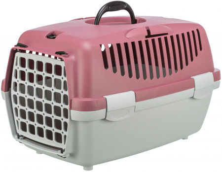Custi si Genti Transport pentru Caini - Cusca Capri 1, XS: 32x31x48 cm, Gri Deschis/Roz Antic, 39815