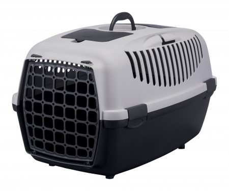 Custi si Genti Transport pentru Caini - Cusca De Transport, Capri 3, S: 40x38x61 cm, Pana la 12 kg, Gri, 39831