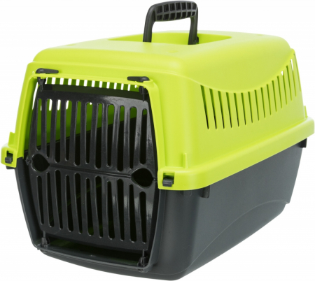 Custi si Genti Transport pentru Caini - Cusca De Transport, Capri XXS: 26x25x39 cm, Pana la 4 kg, Gri/Turcoaz, 39803
