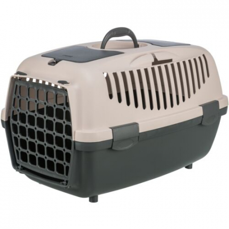 Custi si Genti Transport pentru Caini - Cusca De Transport, Capri 2, XS-S: 37x34x55 cm, Pana la 8 kg, Gri/Roz Pal, 39828
