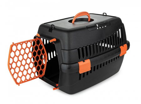 Custi si Genti Transport pentru Caini - Cusca de transport Teddy Orange 50/33/33 cm