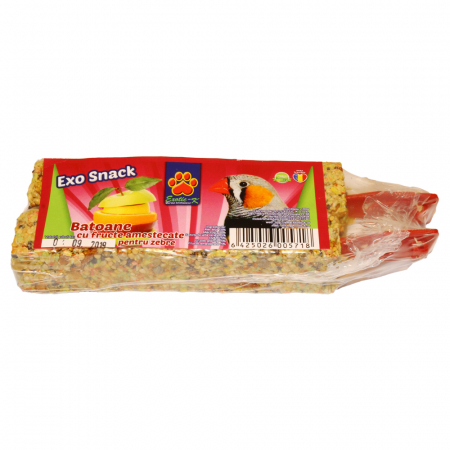 Hrana pentru Pasari - Exo Baton pentru Zebre Australiene cu Mix de Fructe 2 buc (641070