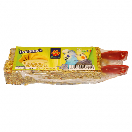 Hrana pentru Pasari - Exo Snack Baton pentru Papagali cu Banana 2 buc 140 g 641074