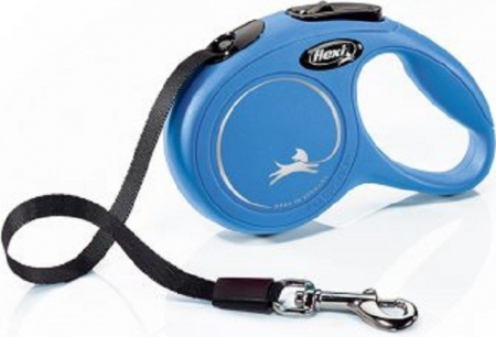 Lese pentru Caini - Flexi compact banda 5 m/25 kg M albastru