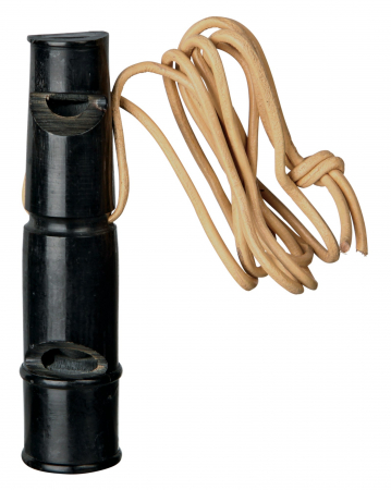 Fluier Din Corn De Bivol, Cu Snur De Piele, 9 cm, 2255 [1]