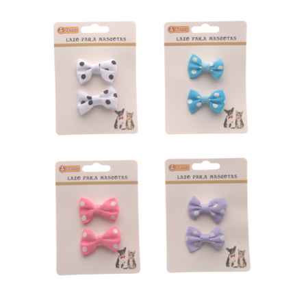 Produse pentru Caini - Fundite & buline cu clema 2 buc/set