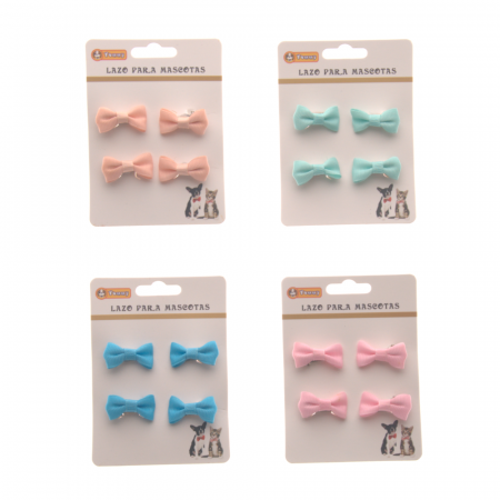 Imbrăcåminte si Încălțăminte pentru Caini - Fundite & color cu clema 4 buc/set