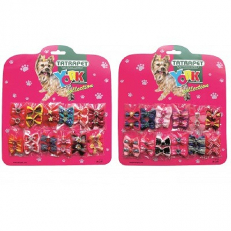 Imbrăcåminte si Încălțăminte pentru Caini - Fundite par cu elastic 12 x 2 buc/set