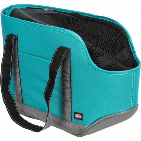 Custi si Genti Transport pentru Caini - Geanta De Transport, Alea, 20x27x44 cm, Pana la 6 kg, Albastru Petrol/Gri, 28852