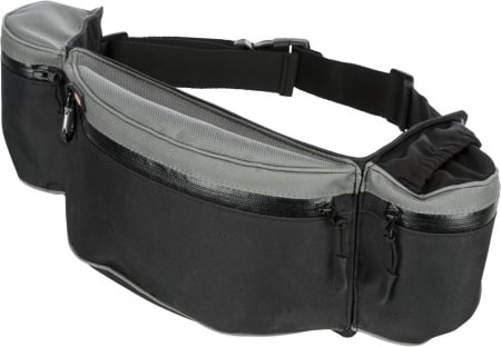 Dresaj & Sport - Borseta Pentru Jucarii/Recompense, 24x13x6 cm, Centura: 62-125 cm, Negru/Gri, 3237