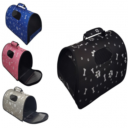 Custi si Genti Transport pentru Caini - Geanta transport & oscioare 37/22/20 cm - S