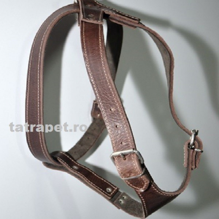 Hamuri pentru Caini - Ham piele reglabil 85 - 95 cm Nr 4 maro