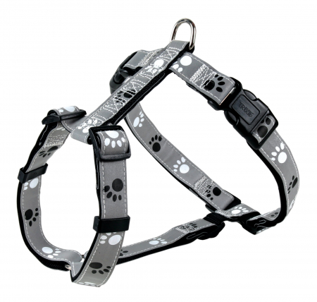 Hamuri pentru Caini - Ham Silver Reflect H, XS-S: 36â€“40 cm/15 mm, Negru/Gri, 12231