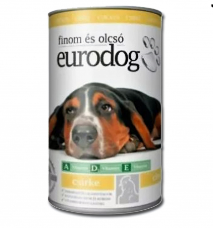 Hrana Umeda pentru Caini - Conserva pentru Caini Eurodog Pui 1240 g