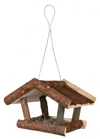 Accesorii pentru Pasari - Hranitor Exterior, Suspendat, Lemn, 32x23x20 cm, Nature, 5567