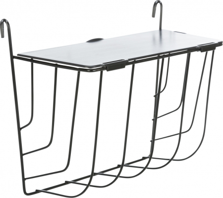 Custi si Accesorii - Hranitor Metalic Pentru Rozatoare, Cu Capac, 25x18x12 cm, Negru, 60892