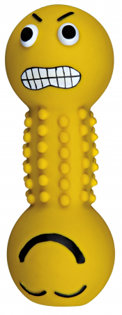Jucarie Pentru Caini, Gantera Smiley, Latex, Cu Sunet, 19 cm, Diverse Culori, 35251 [1]
