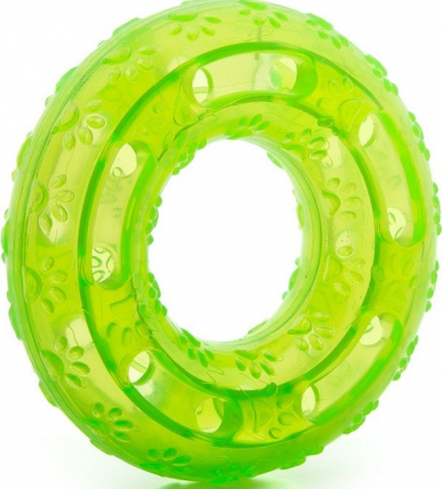 Jucarii pentru Caini - Jucarie cerc TPR dental green 12 cm