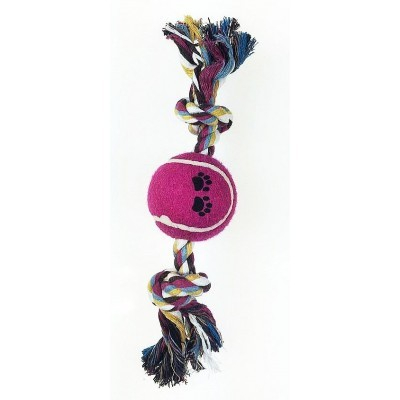 Jucarii pentru Caini - Jucarie franghie cu minge 25 cm