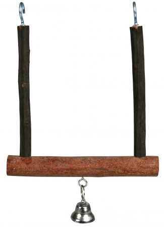 Accesorii pentru Pasari - Leagan Trapez Pentru Pasari, Lemn De Scoarta, 12X15 cm, 5831