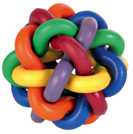 Jucarii pentru Caini - Jucarie Pentru Caini, Minge Innodata, Cauciuc, 7 cm, Multicolora, 32621