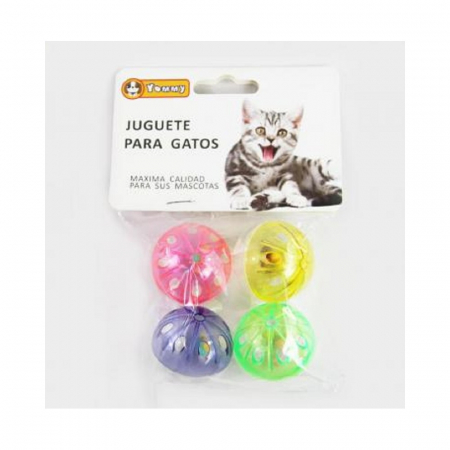 Jucarii pentru Pisici - Jucarie minge pisicute 4 cm/4 buc