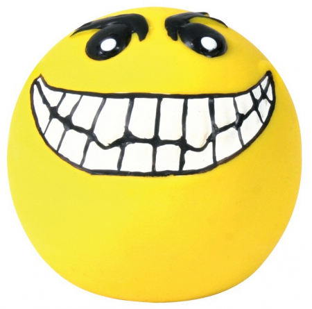 Jucarie Pentru Caini, Minge Smiley, Latex, Cu Sunet, 6 cm, Diverse Modele, 35266 [1]