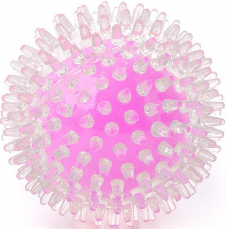 Jucarii pentru Caini - Jucarie minge TPR dental pink 9 cm
