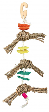 Produse pentru Pasari - Jucarie Naturala Pasari Din Iarba de Mare Lemn 43 cm 58958