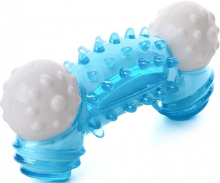 Jucarii pentru Caini - Jucarie os TPR hard dental blue 12,5 cm