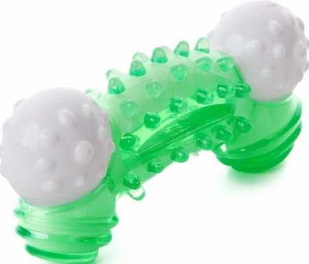 Jucarii pentru Caini - Jucarie os TPR hard dental green 12,5 cm