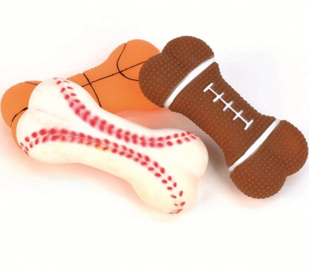Jucarii pentru Caini - Jucarie os vinil mix/sport 15 cm