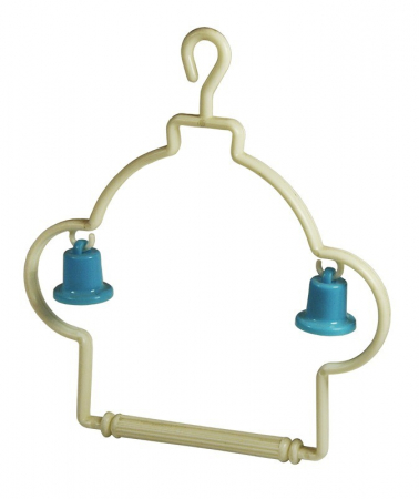 Accesorii pentru Pasari - Jucarie Pentru Pasari, Leagan Cu Clopotei, Plastic, 9 cm, 002A