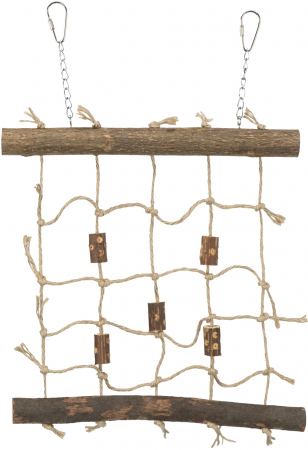 Accesorii pentru Pasari - Jucarie Pentru Pasari, Perete De Catarat Cu Franghie, 27x24 cm, 5893