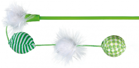 Accesorii pentru Pisici - Jucarie Pisica Undita cu Trei Mingi 42 cm 45743