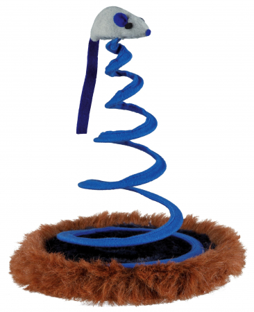 Jucarii pentru Pisici - Jucarie Pisici-Pendula Spiralata cu Soarece 20x25 cm 4568