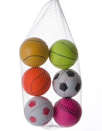 Jucarii pentru Caini - Jucarie set 6 mingi Ø 6,3 cm jk