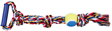 Jucarii pentru Caini - Jucarie Pentru Caini, Sfoara Cu Maner Si Minge Tenis, 6/50 cm, 3280