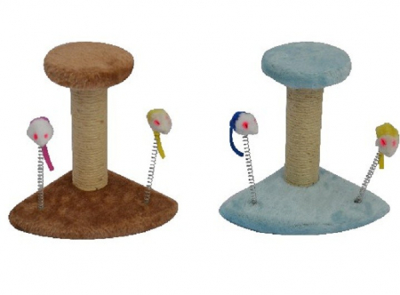 Patuturi, Iglu si Ansambluri Sisal pentru Pisici - Jucarie sisal albastru & maro 17/17/20 cm