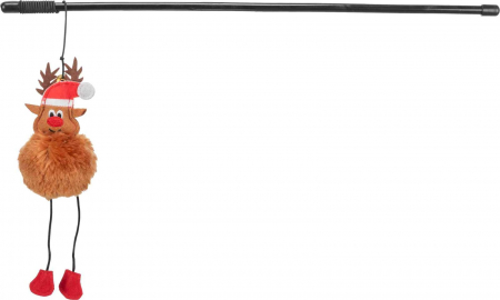 Produse de Craciun - Jucarie Undita, Ren cu Clopotel, 45 cm, 92452