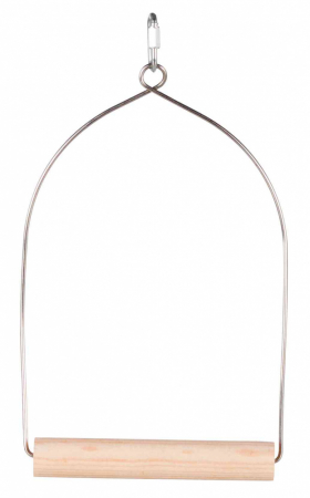 Accesorii pentru Pasari - Leagan Arc Pentru Pasari, Lemn/Metal,15x27 cm, 5827