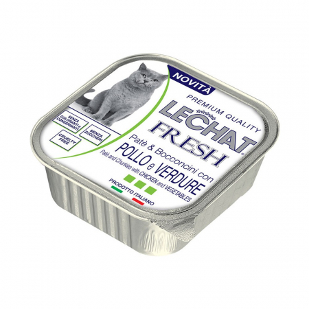 Recompense si Suplimente pentru Pisici - Lechat Fresh - Pate de pui si legume 100 g