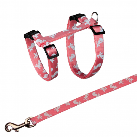 Zgarzi, Lese si Hamuri pentru Pisici - Lesa 1.2 m si Ham 27-46 cm/10 mm pentru Pisici 41894