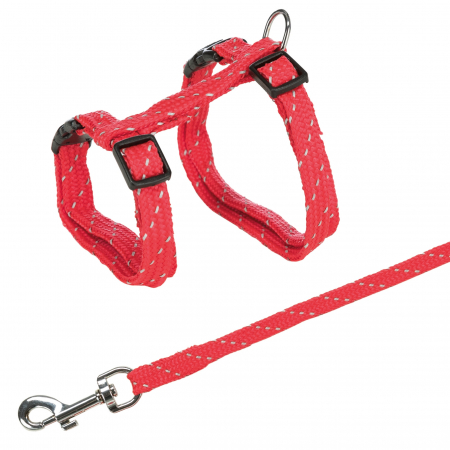 Zgarzi, Lese si Hamuri pentru Pisici - Ham Si Lesa Pentru Pisici, Reflectorizant, 27-45cm/10 mm, 1.30 m, Diferite Culori, 4183