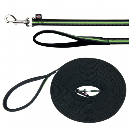 Lese pentru Caini - Lesa 5 m/17 mm Negru/Gri/Verde 20635